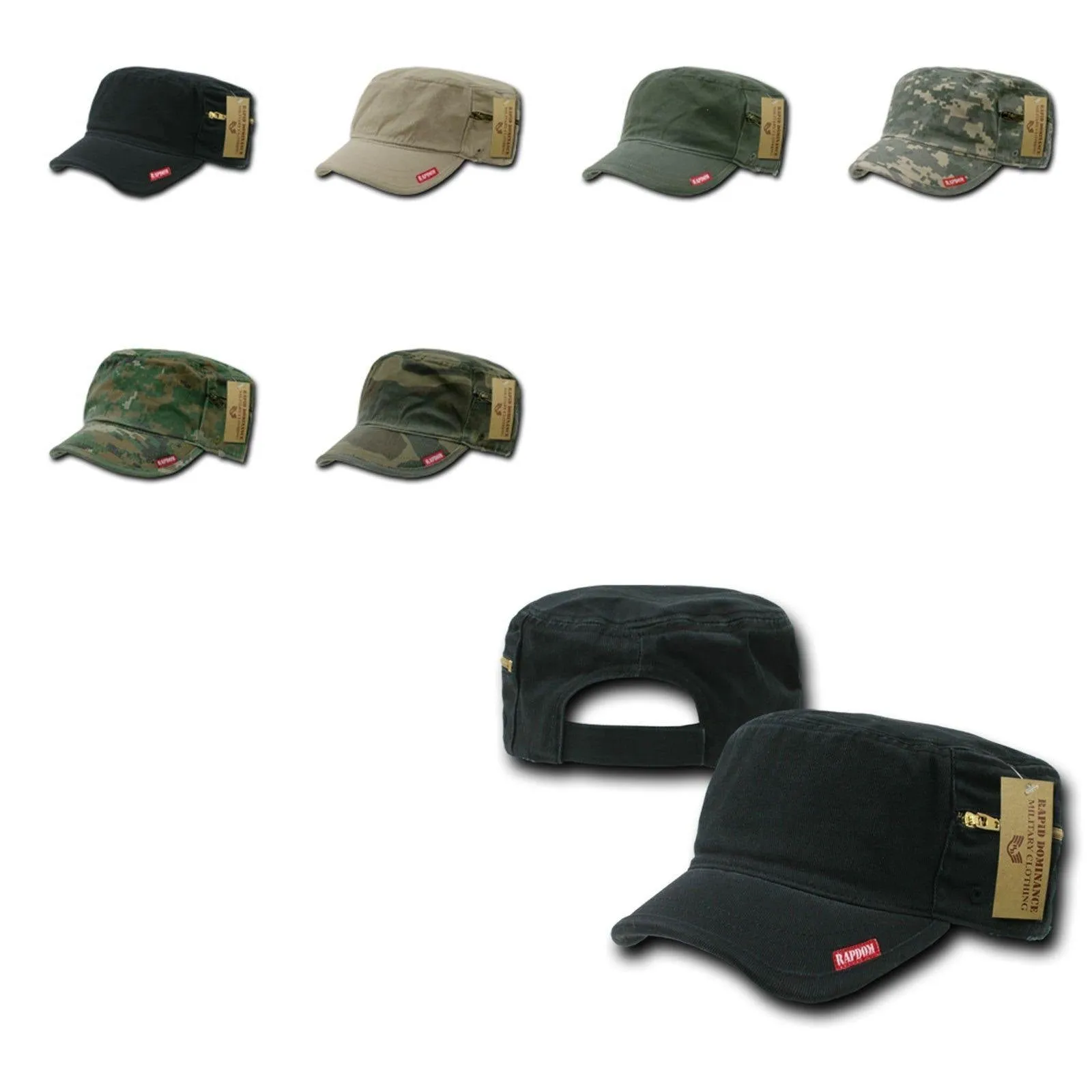 1 Dozen Bdu Patrol Military Cotton W Zipper Camo Camouflage Caps Hats Wholesale Bulk