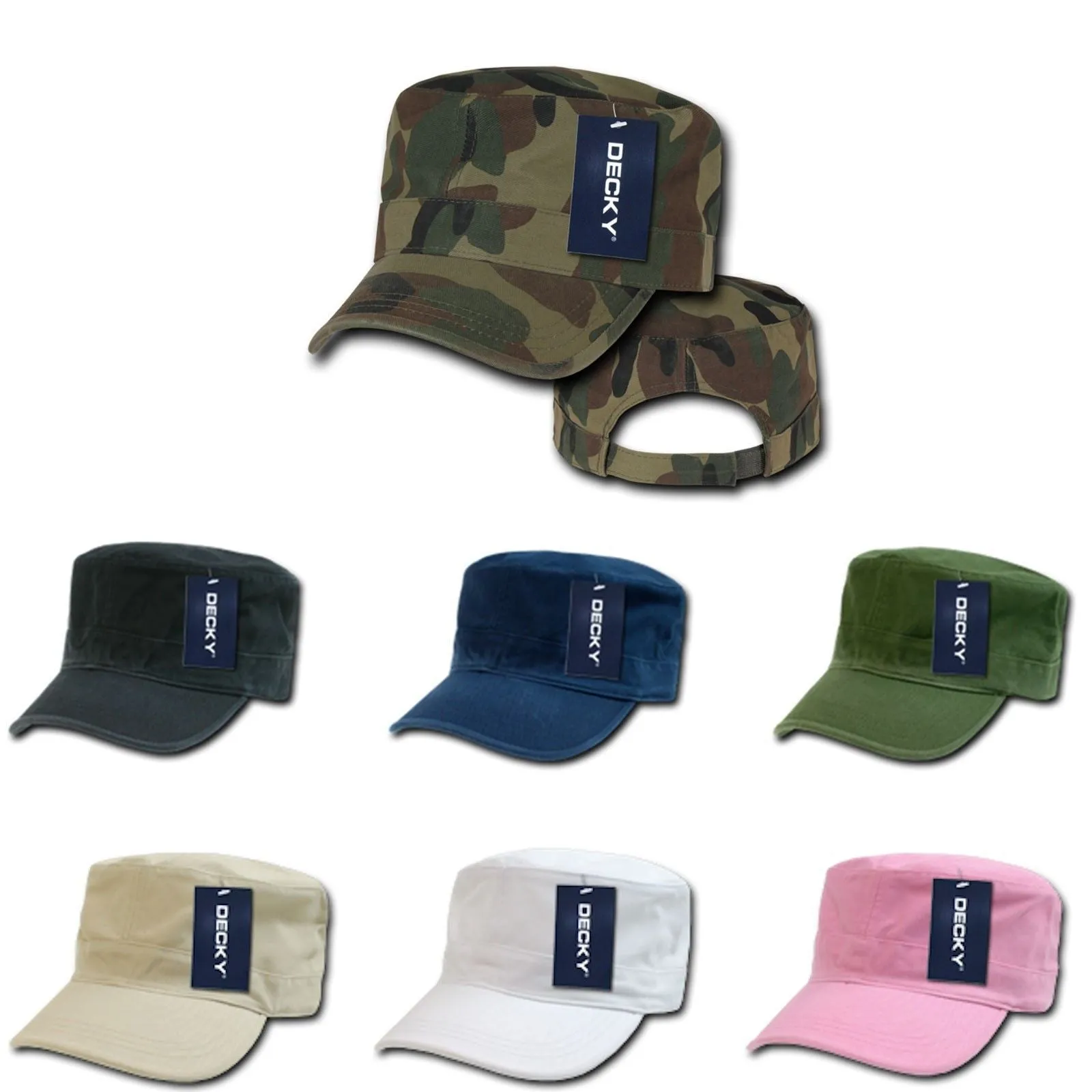 1 Dozen Washed Cotton Army Gi Military Bdu Cadet Castro Caps Hats Wholesale