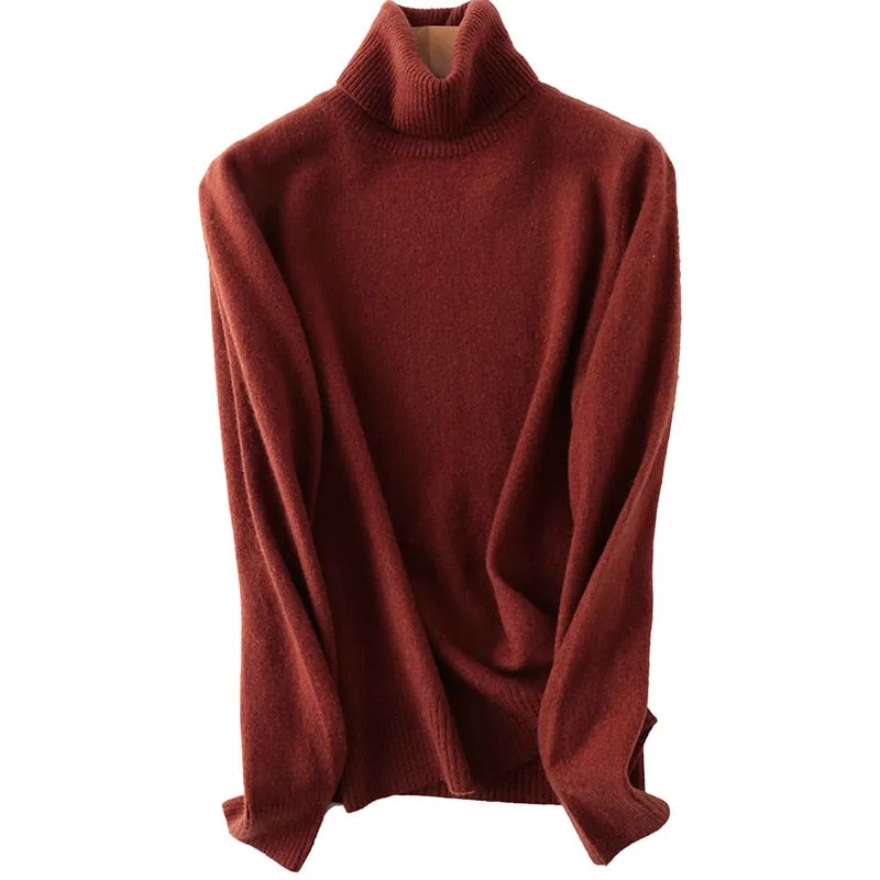 100% Merino Wool Turtleneck Sweater