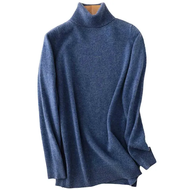 100% Merino Wool Turtleneck Sweater