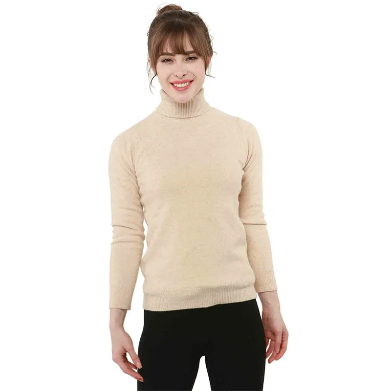 100% Merino Wool Turtleneck Sweater