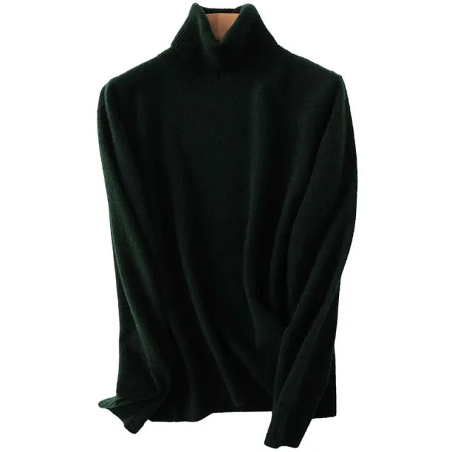 100% Merino Wool Turtleneck Sweater