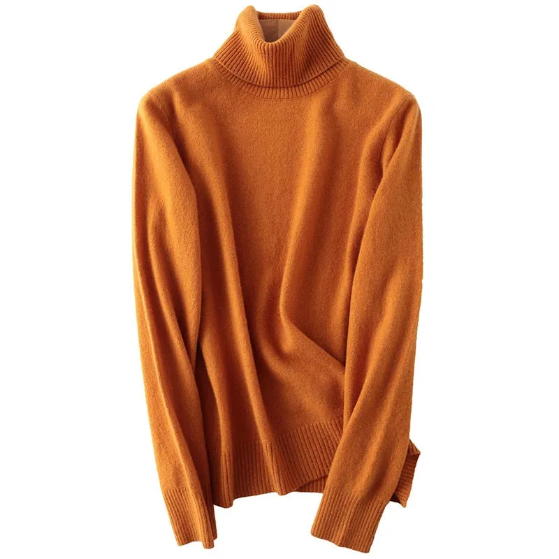 100% Merino Wool Turtleneck Sweater