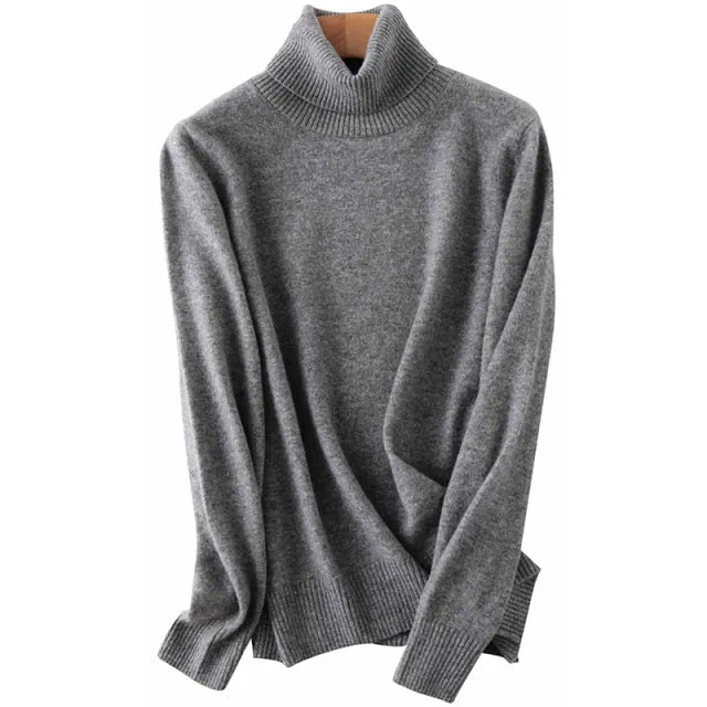 100% Merino Wool Turtleneck Sweater