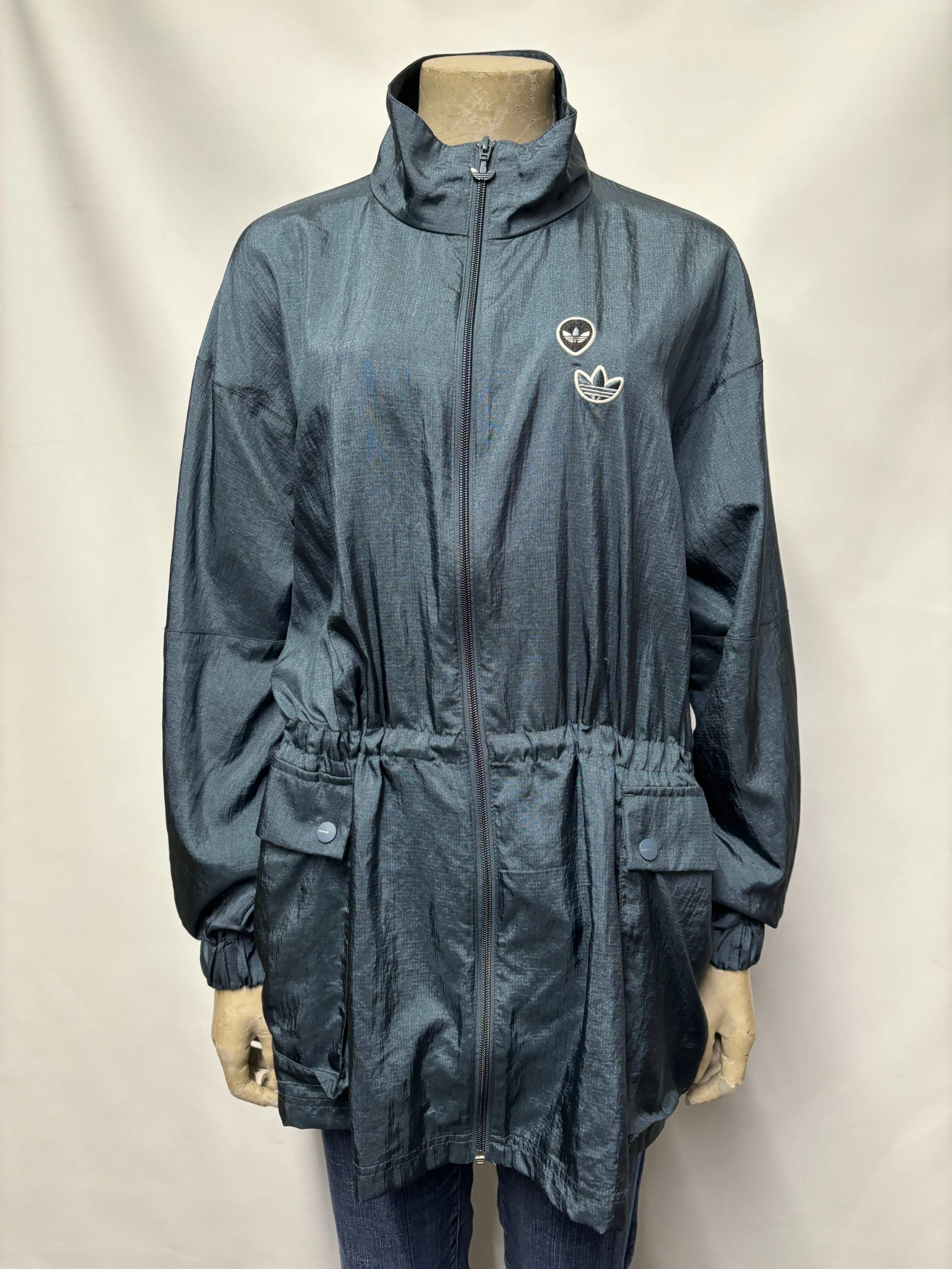 Adidas Blue Long Wind Breaker Jacket 6