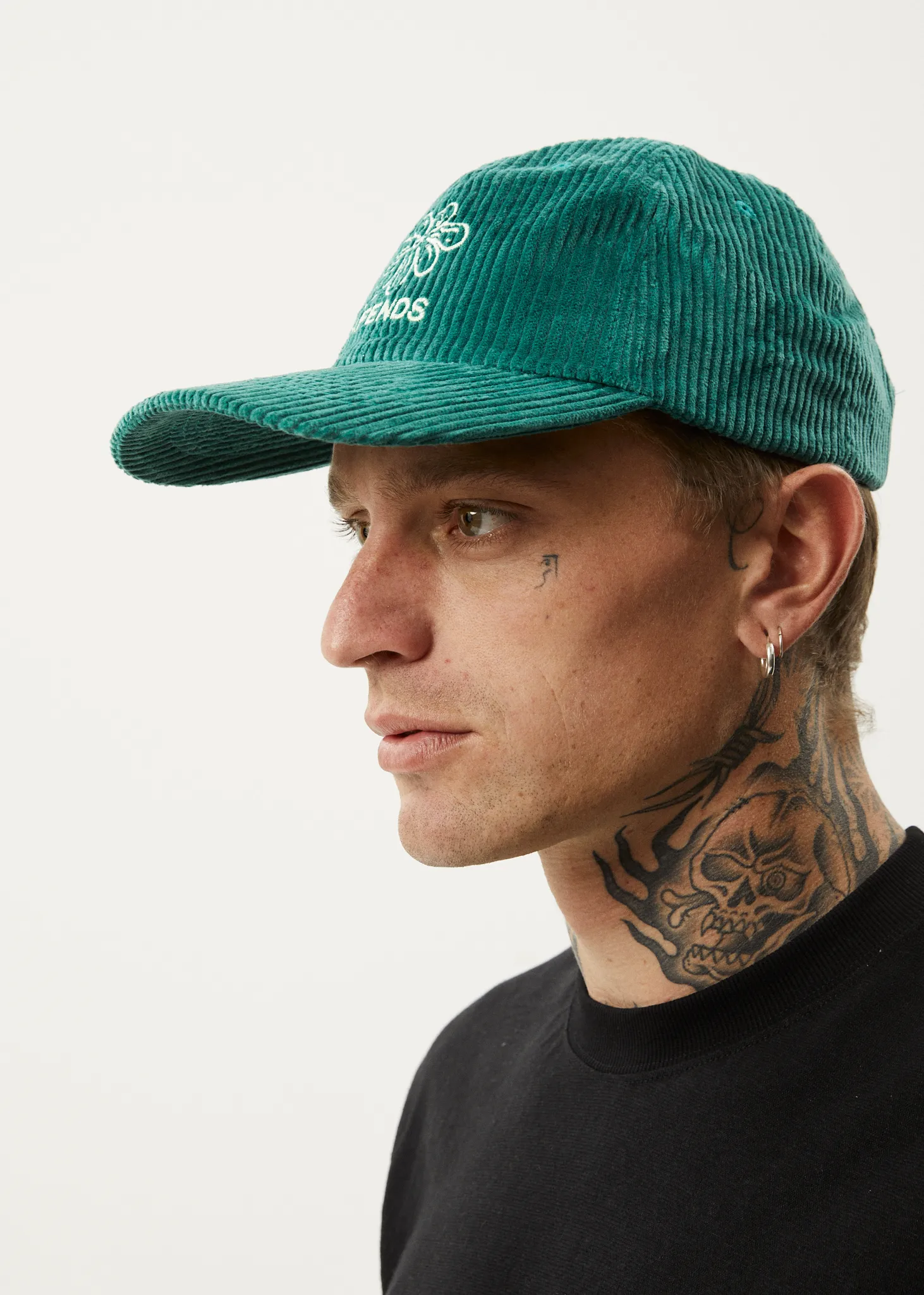 AFENDS Unisex Union - Corduroy Six Panel Cap - Emerald