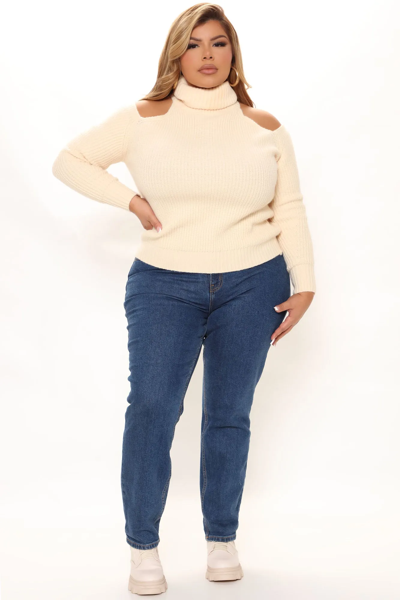 Alana Turtleneck Sweater - Cream