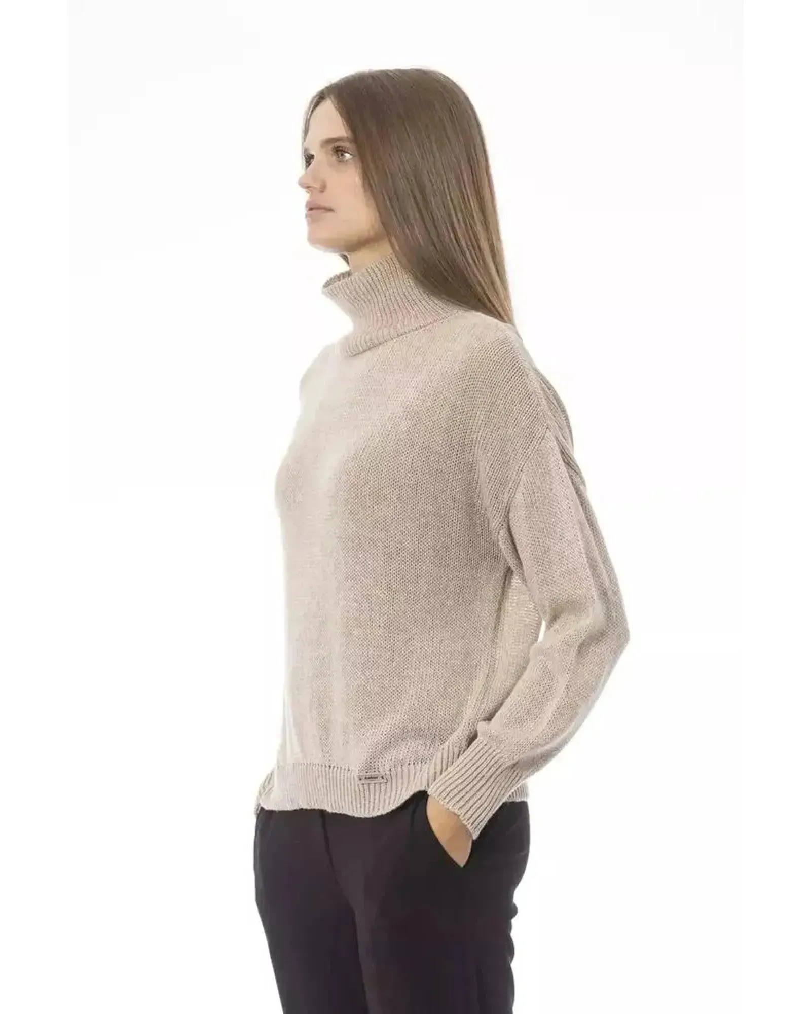 Baldinini Trend Women's Beige Viscose Sweater - S