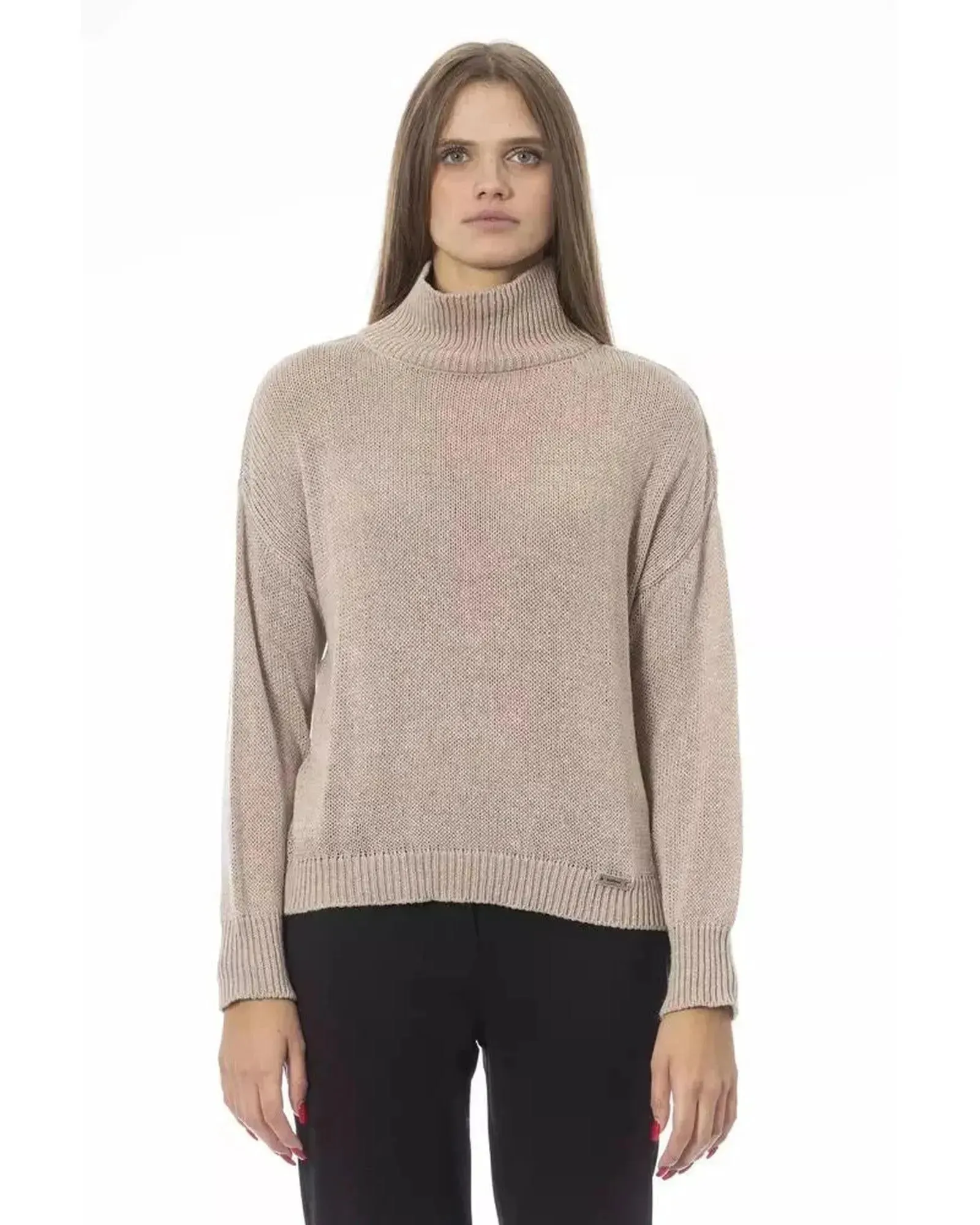 Baldinini Trend Women's Beige Viscose Sweater - S