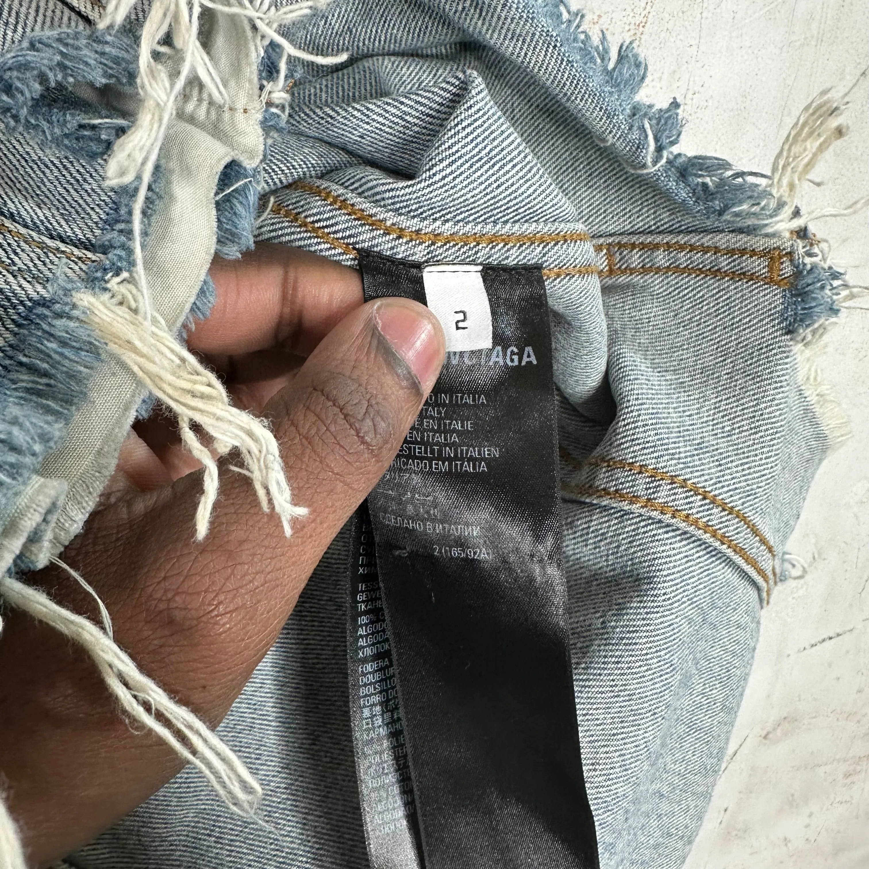 Balenciaga Distressed Denim Jacket