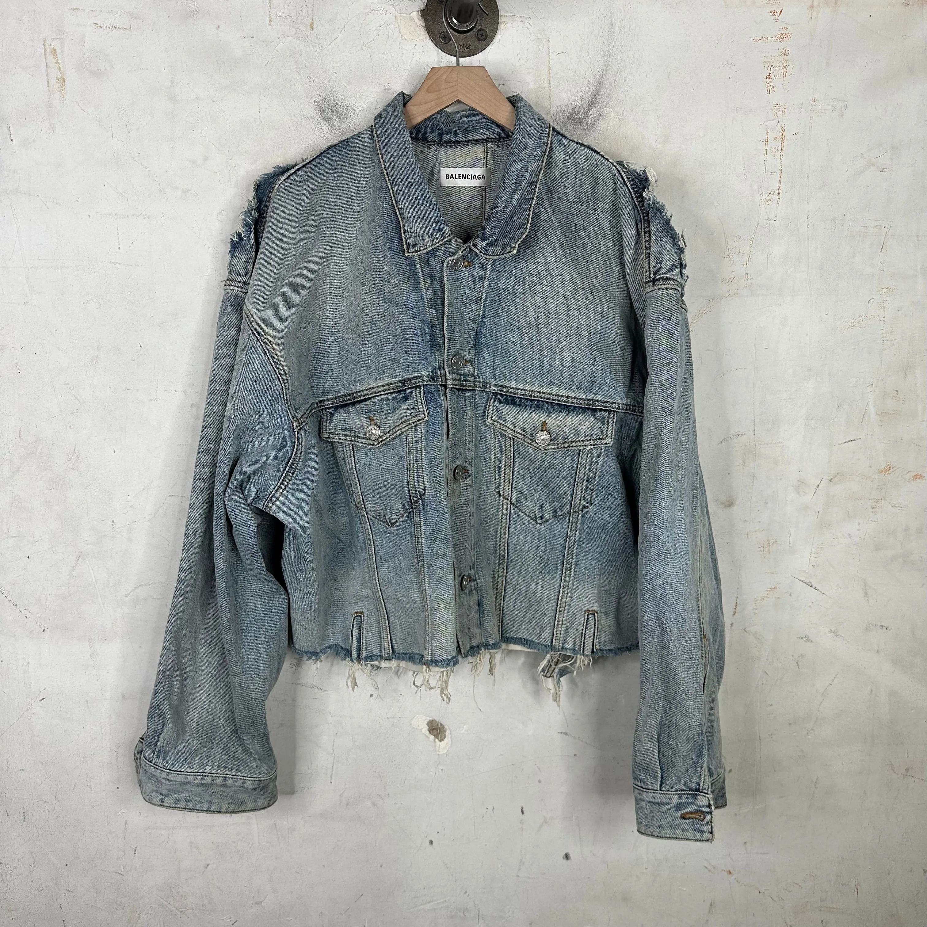 Balenciaga Distressed Denim Jacket