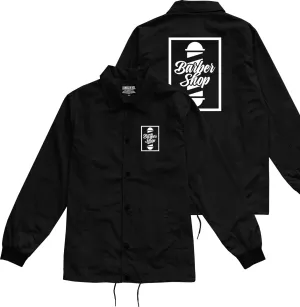 Barbershop Pole Chest Mens Coaches Jacket