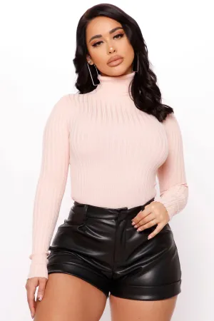 Be Yourself Sweater Top - Pink