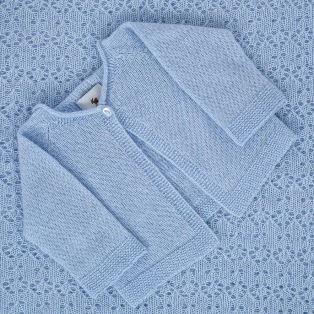 Cashmere Baby Cardigan - Blue