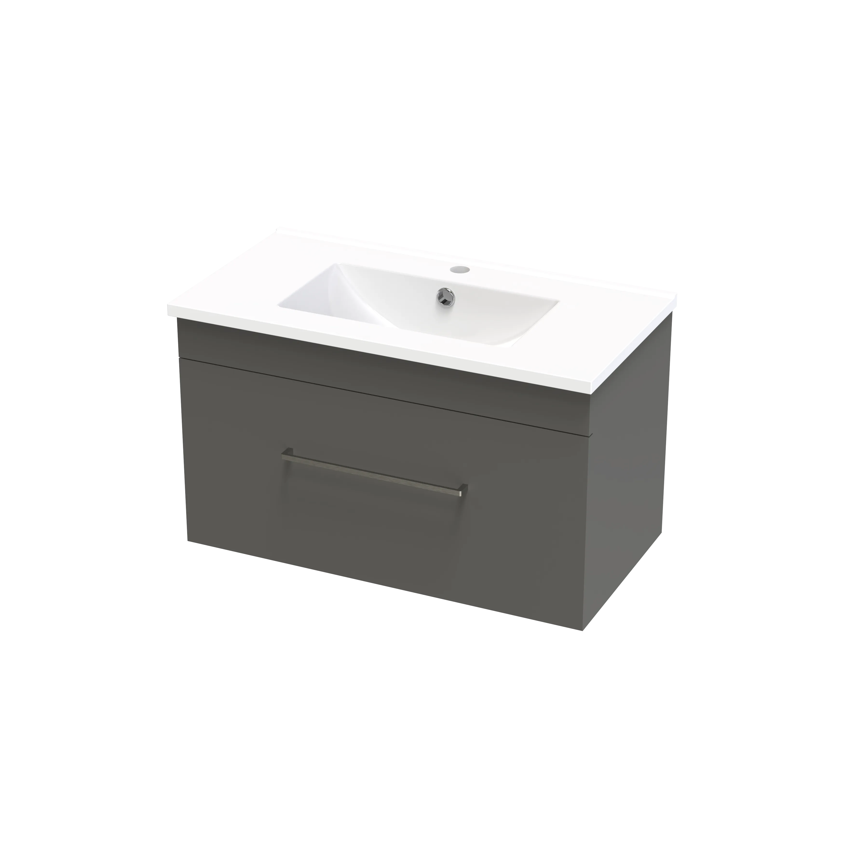 Cashmere Slim 750 Single Drawer Wall Vanity
