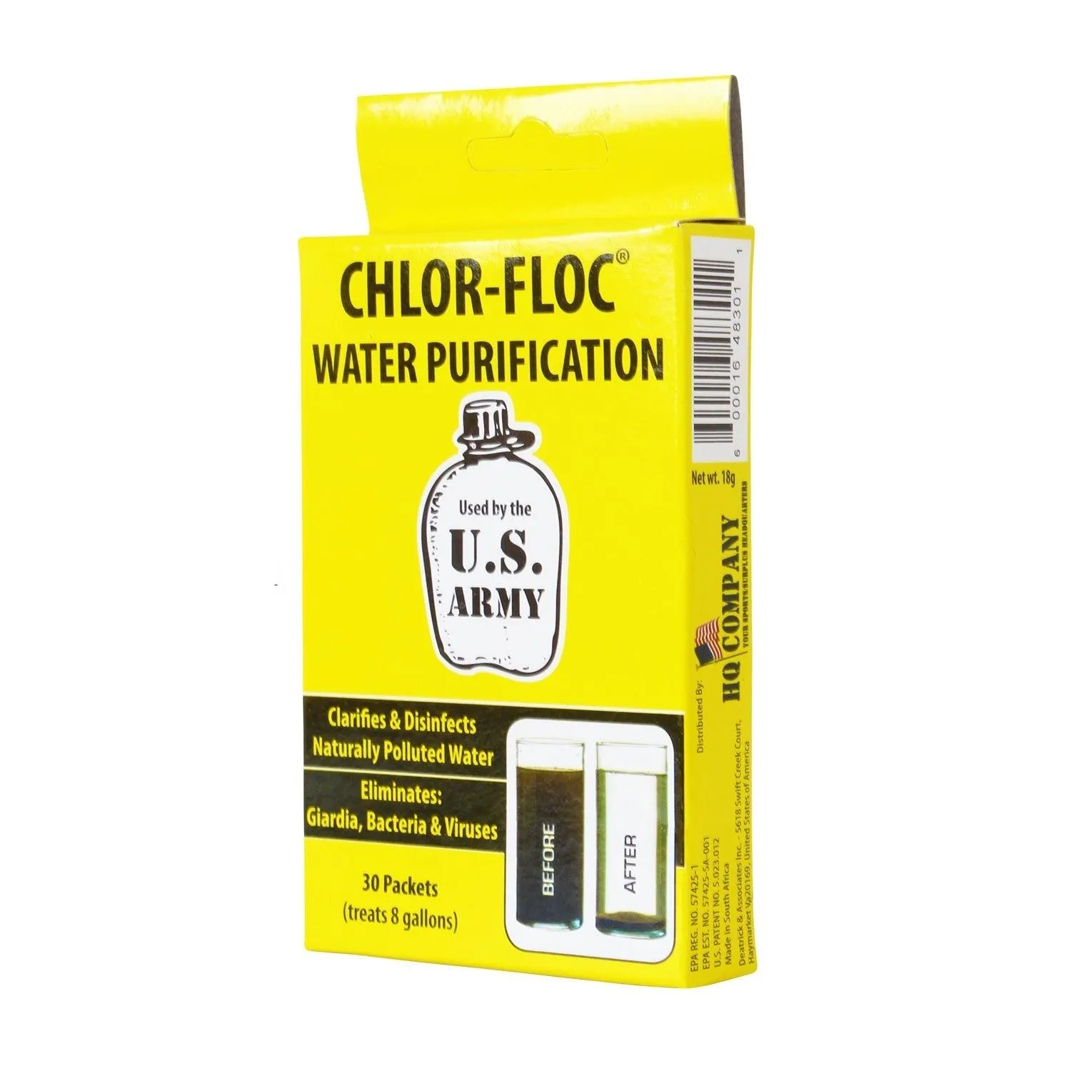 Chlor Floc Military Water Purification Powder Packets