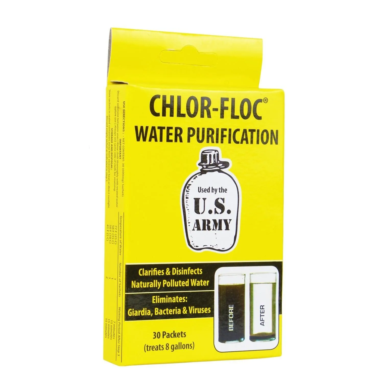 Chlor Floc Military Water Purification Powder Packets