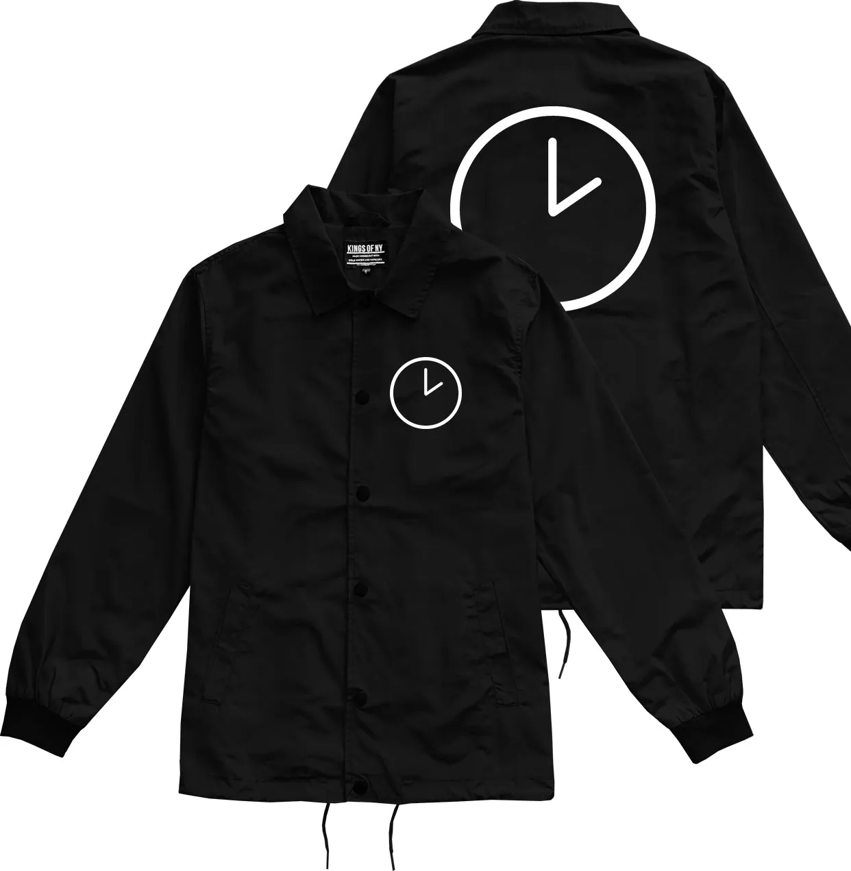 Clock Chest Mens Coaches Jacket