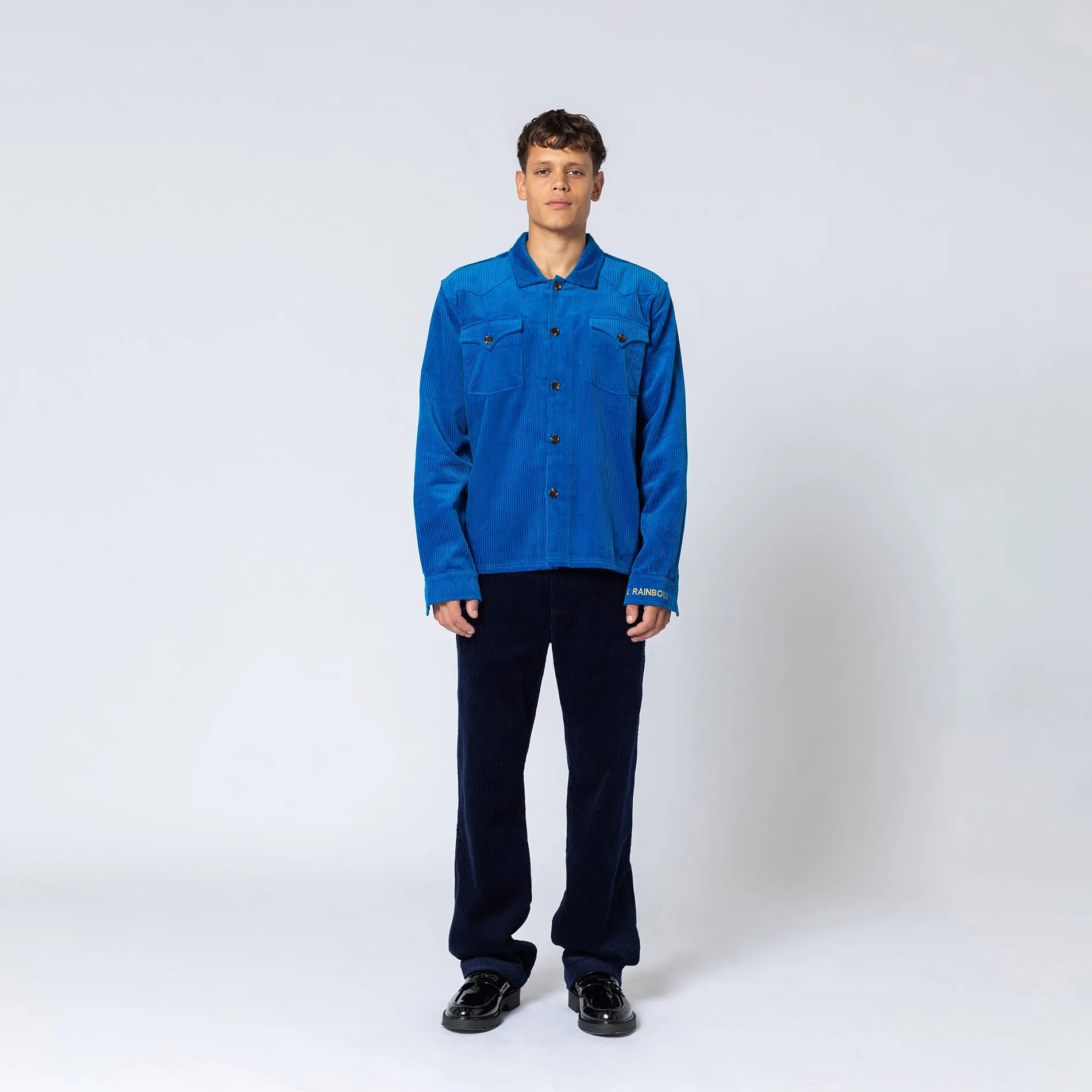 COBALT BLUE CORD JUNGLE SHIRT