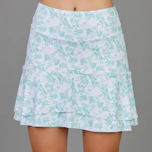 Cyan Long Print Skort