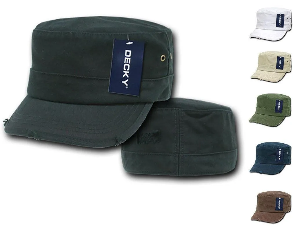 Decky Bdu G.I. US Military Patrol Cadet Army Distressed Fitted Hats Caps