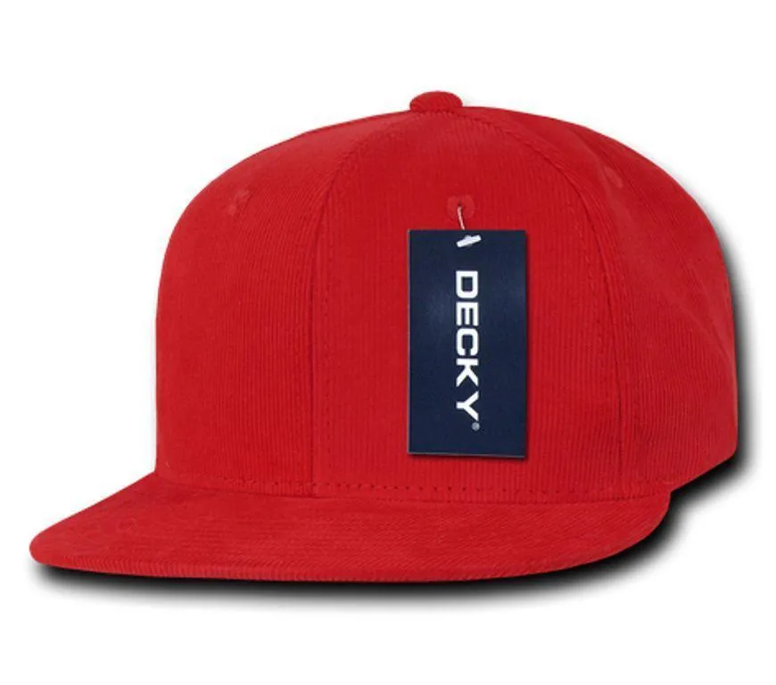 Decky Corduroy Snapback Retro 6 Panel Constructed Baseball Hats Caps