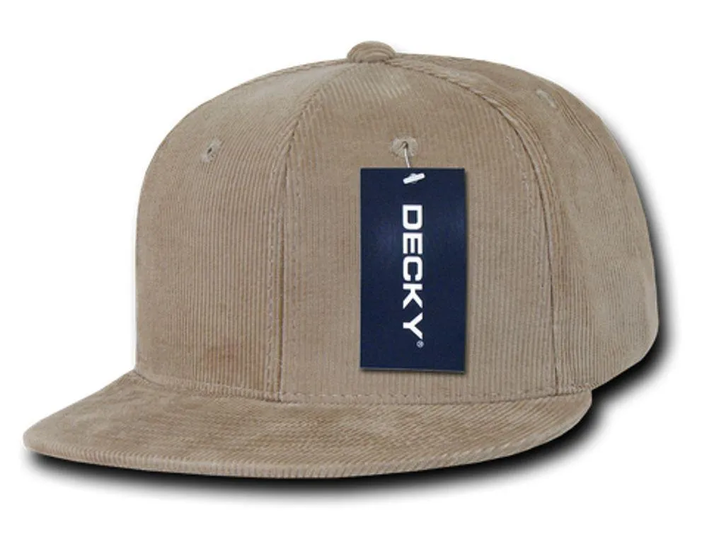 Decky Corduroy Snapback Retro 6 Panel Constructed Baseball Hats Caps