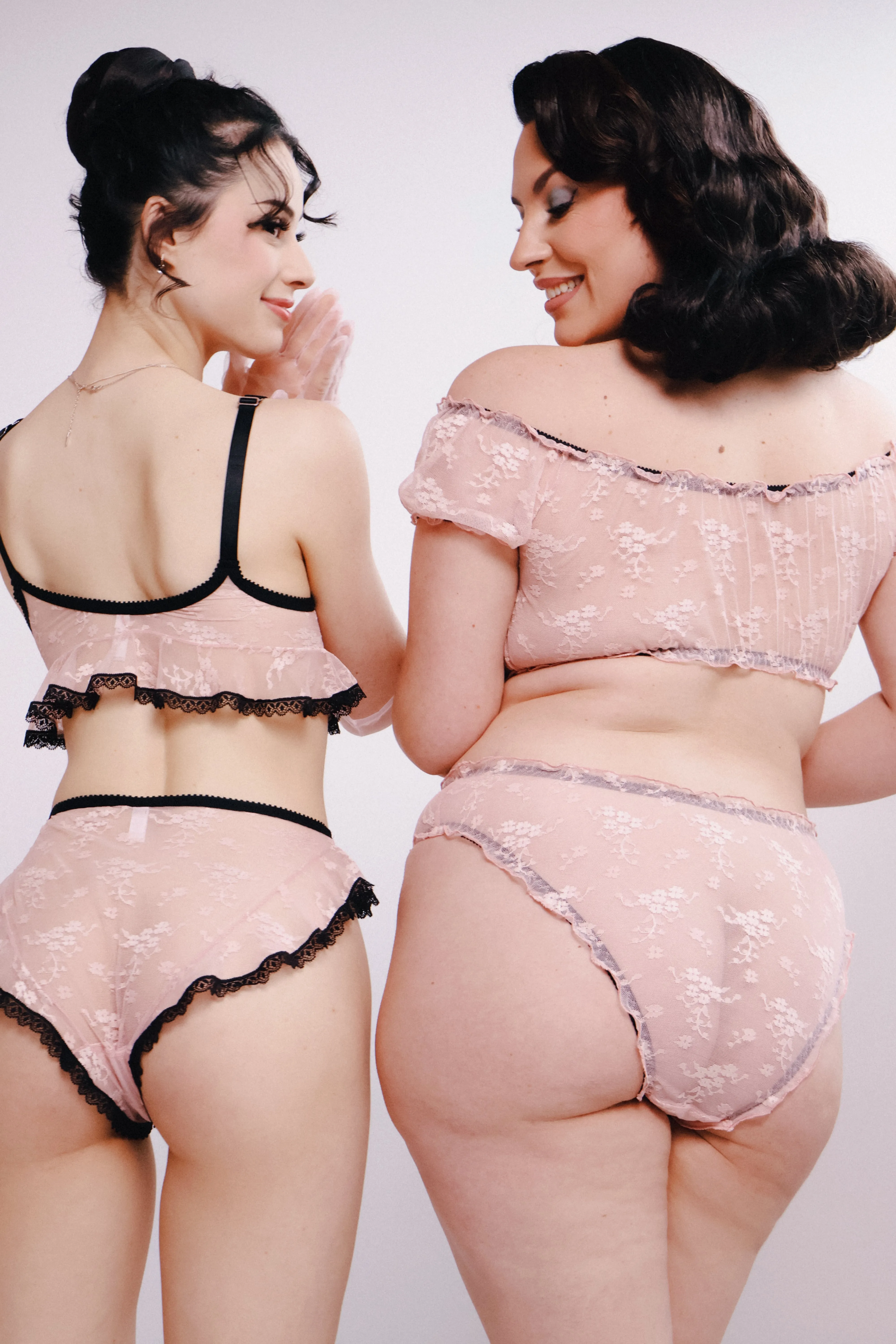 Delphine Knickers Pink Clover Lace