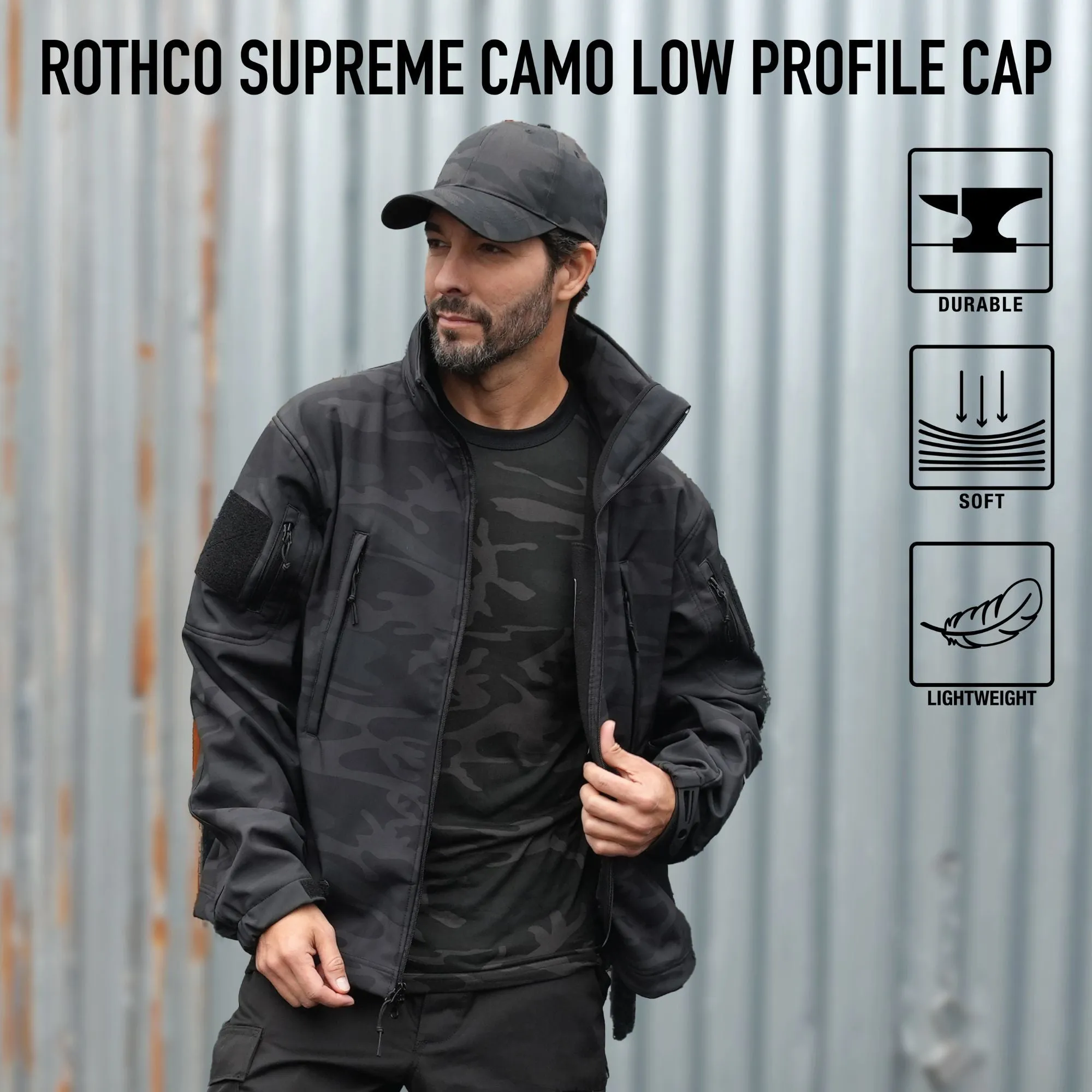 Digital Woodland Camouflage - Military Low Profile Adjustabe Baseball Cap