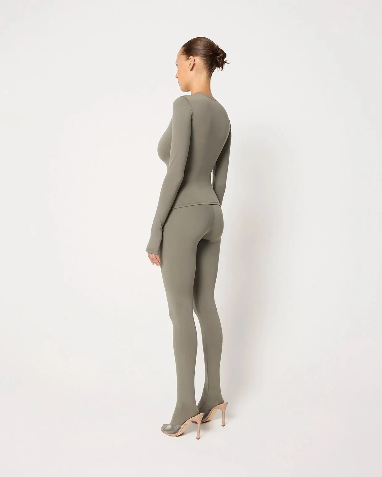 Footed Legging | Dusty Olive