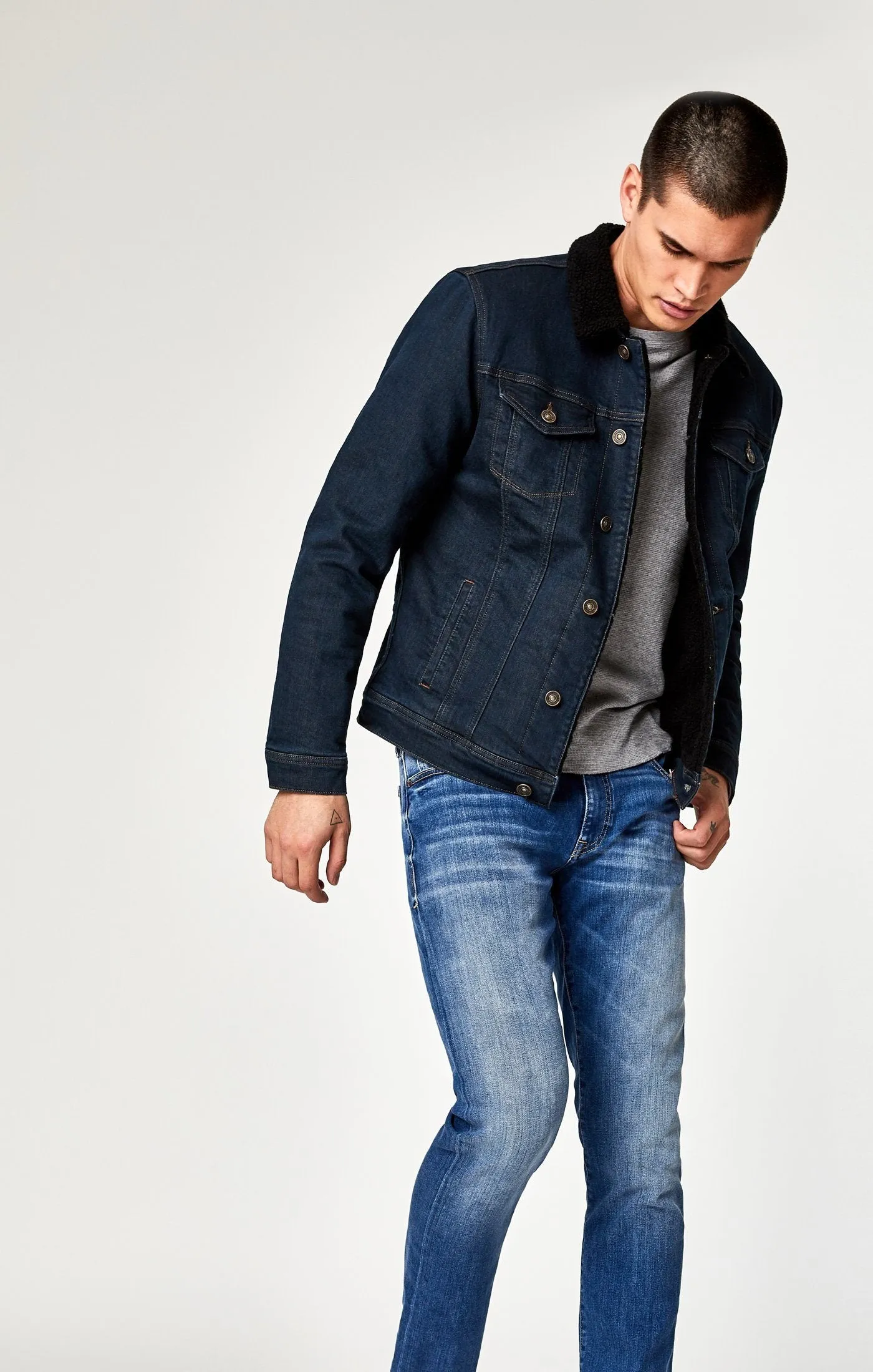 FRANK JACKET IN SHADED RINSE SHERPA