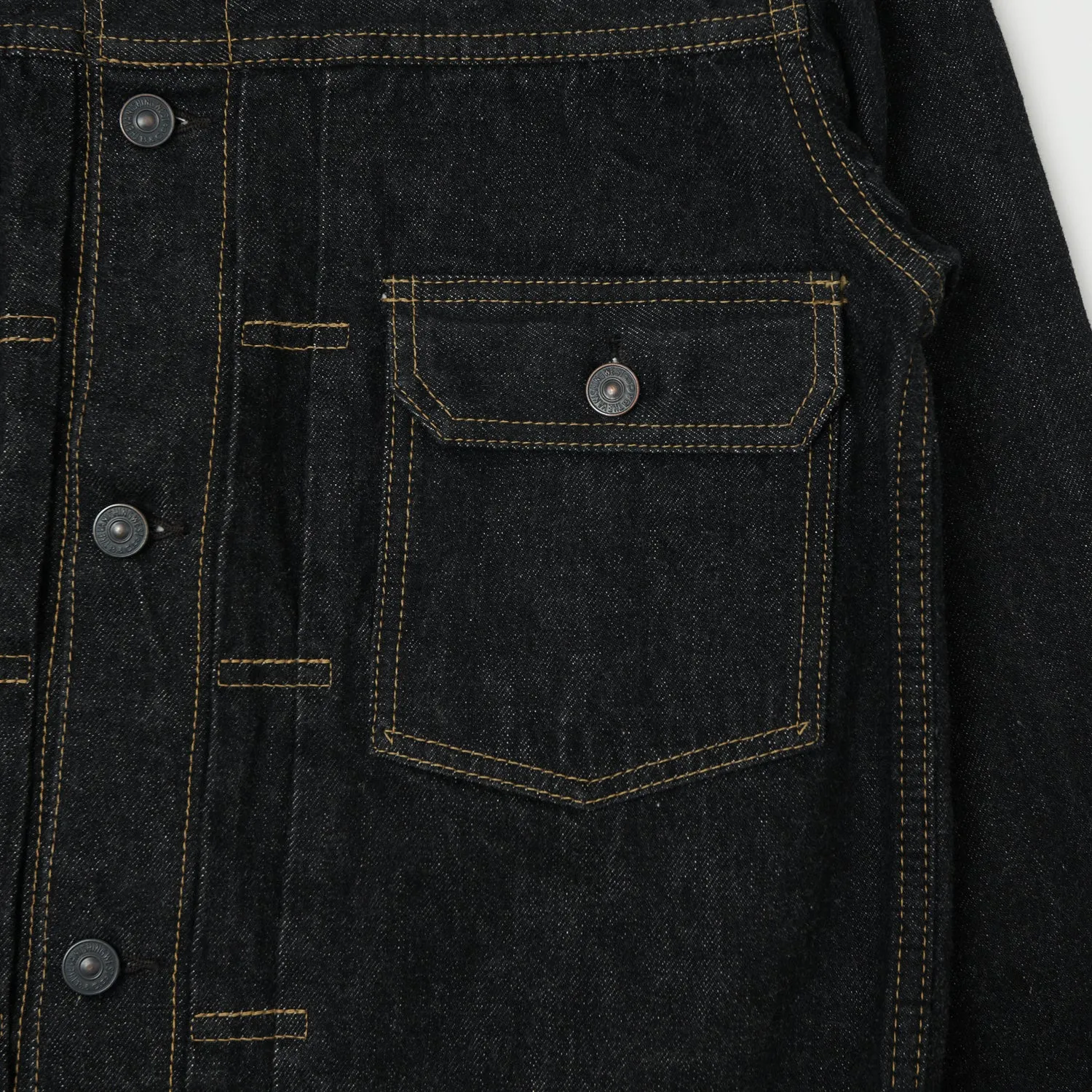 Freewheelers 507B 'The Vanishing West' 14oz Type II Denim Jacket - Black