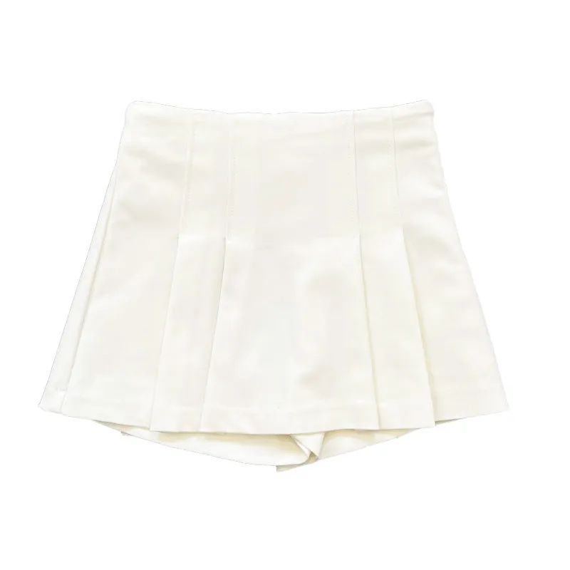 Girl Pleated Skort - Off White - SG2310084A