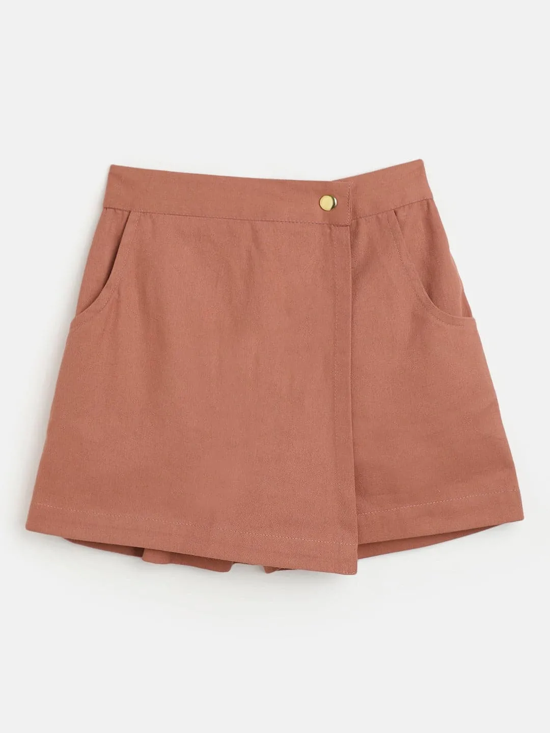 Girls Coral Twill Skorts - Lyush Kids