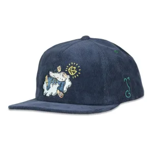 Good Livin Smoke God Blue Corduroy Zipperback Hat