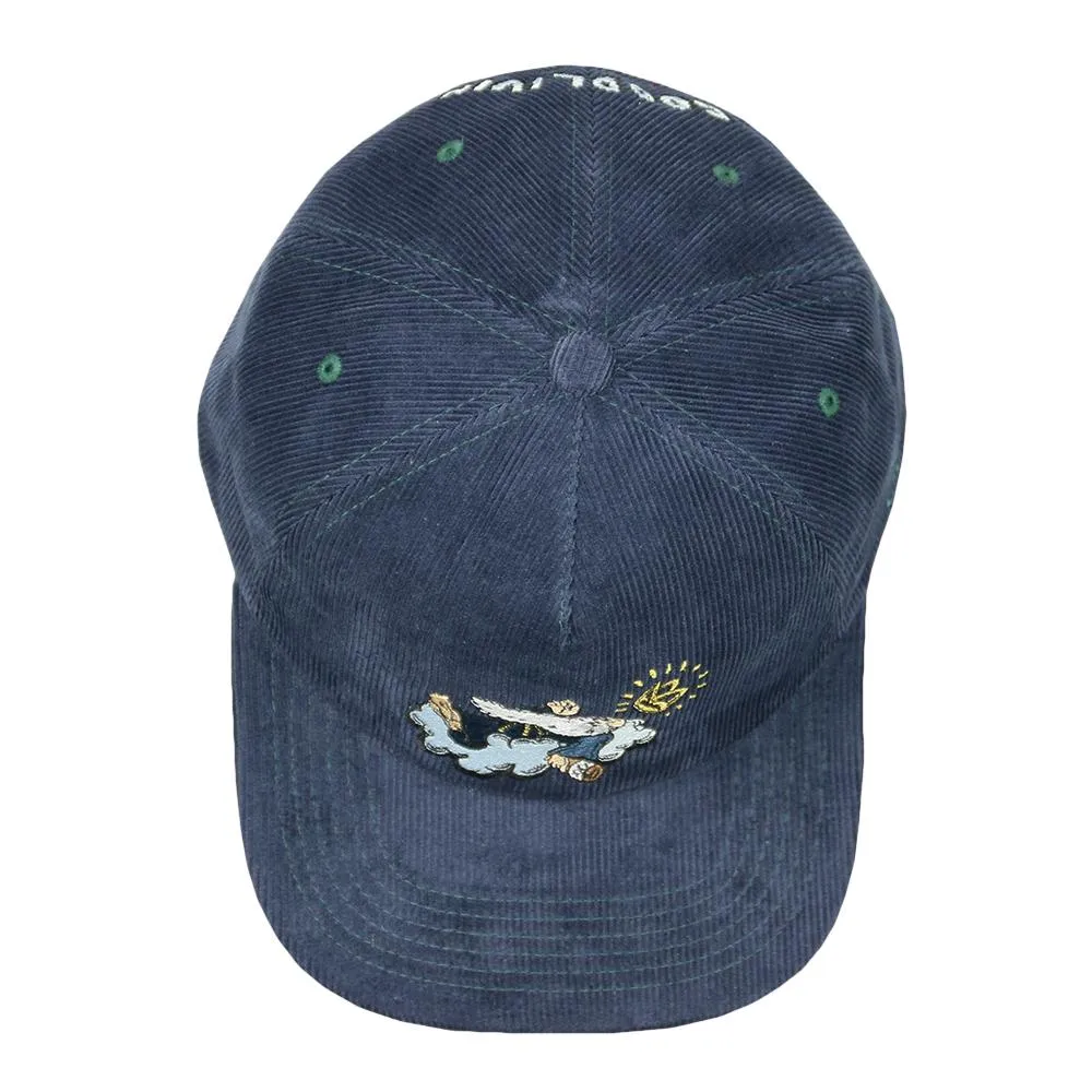 Good Livin Smoke God Blue Corduroy Zipperback Hat