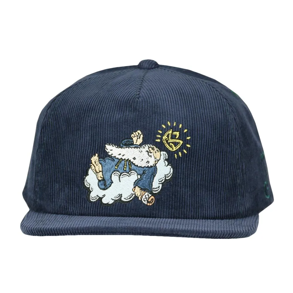 Good Livin Smoke God Blue Corduroy Zipperback Hat