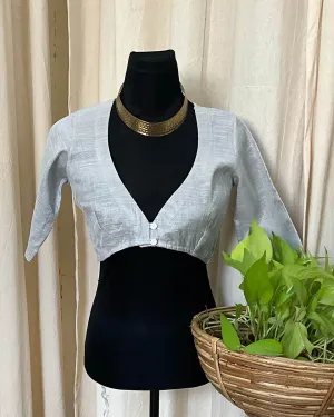 Handwoven Cotton Zari Blouse - Love Despite