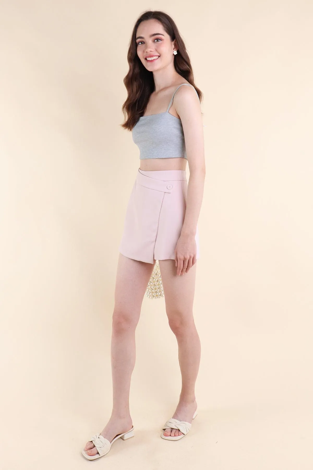 HENLEY ASYMMETRICAL SKORTS IN PINK