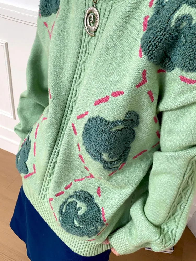 Jacquard Loose Slouchy Sweater【s0000010100】