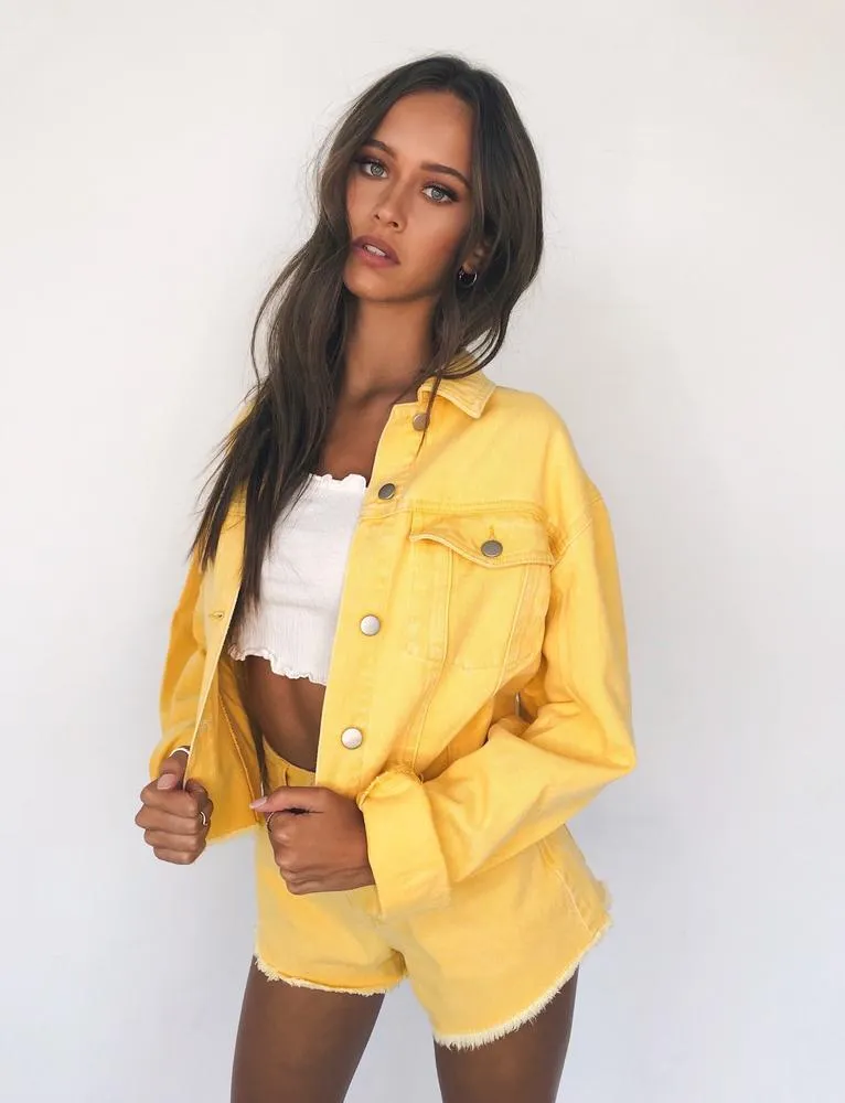 Jesse Denim Jacket - Yellow