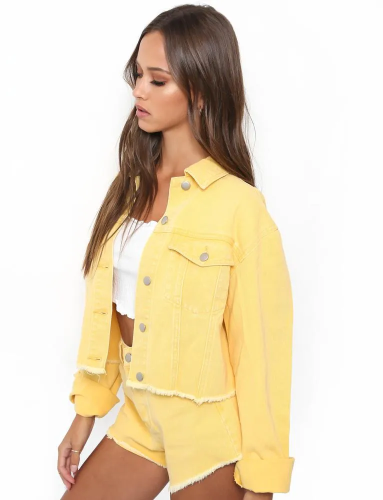 Jesse Denim Jacket - Yellow