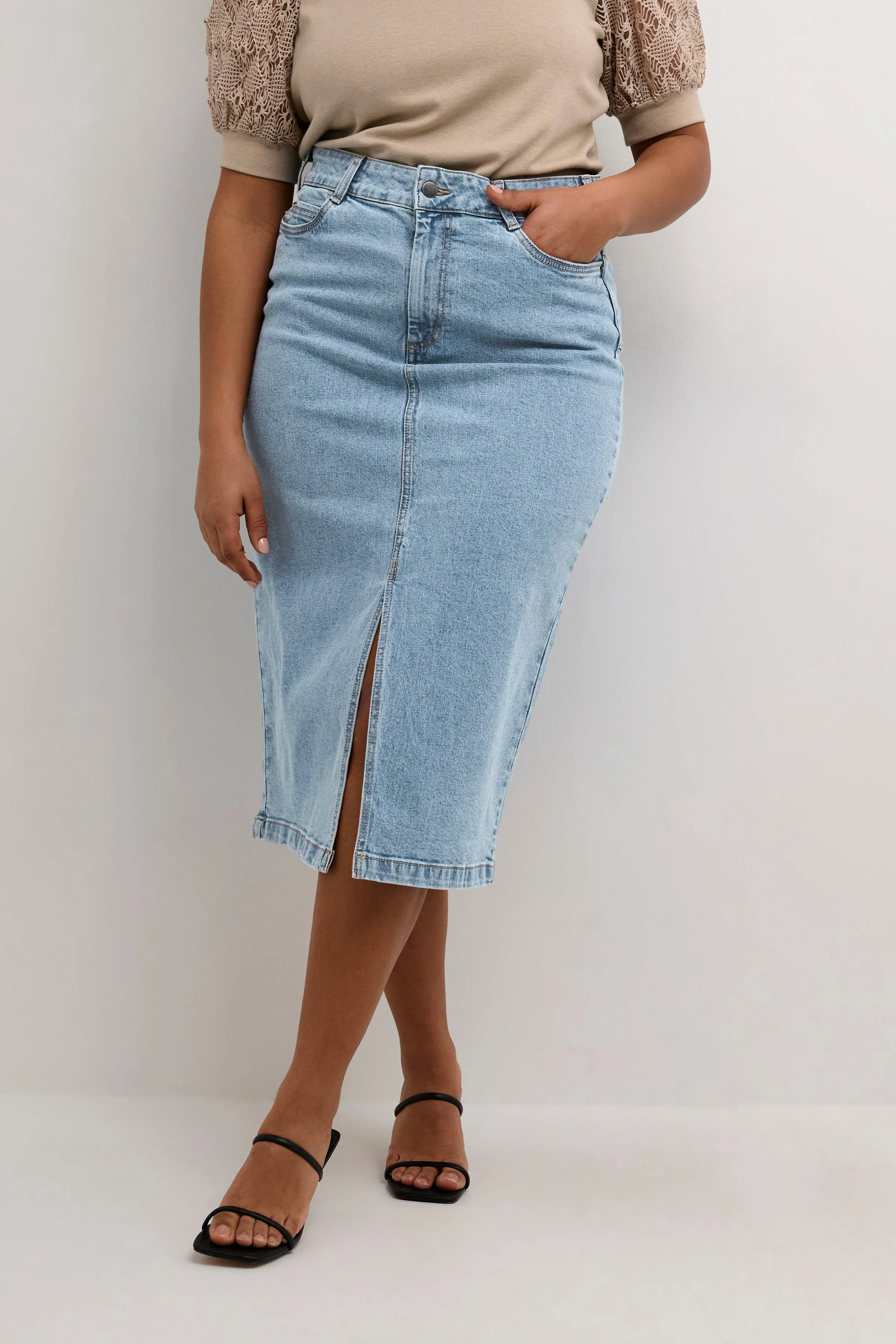 Kaffe Curve Beth Denim Skirt