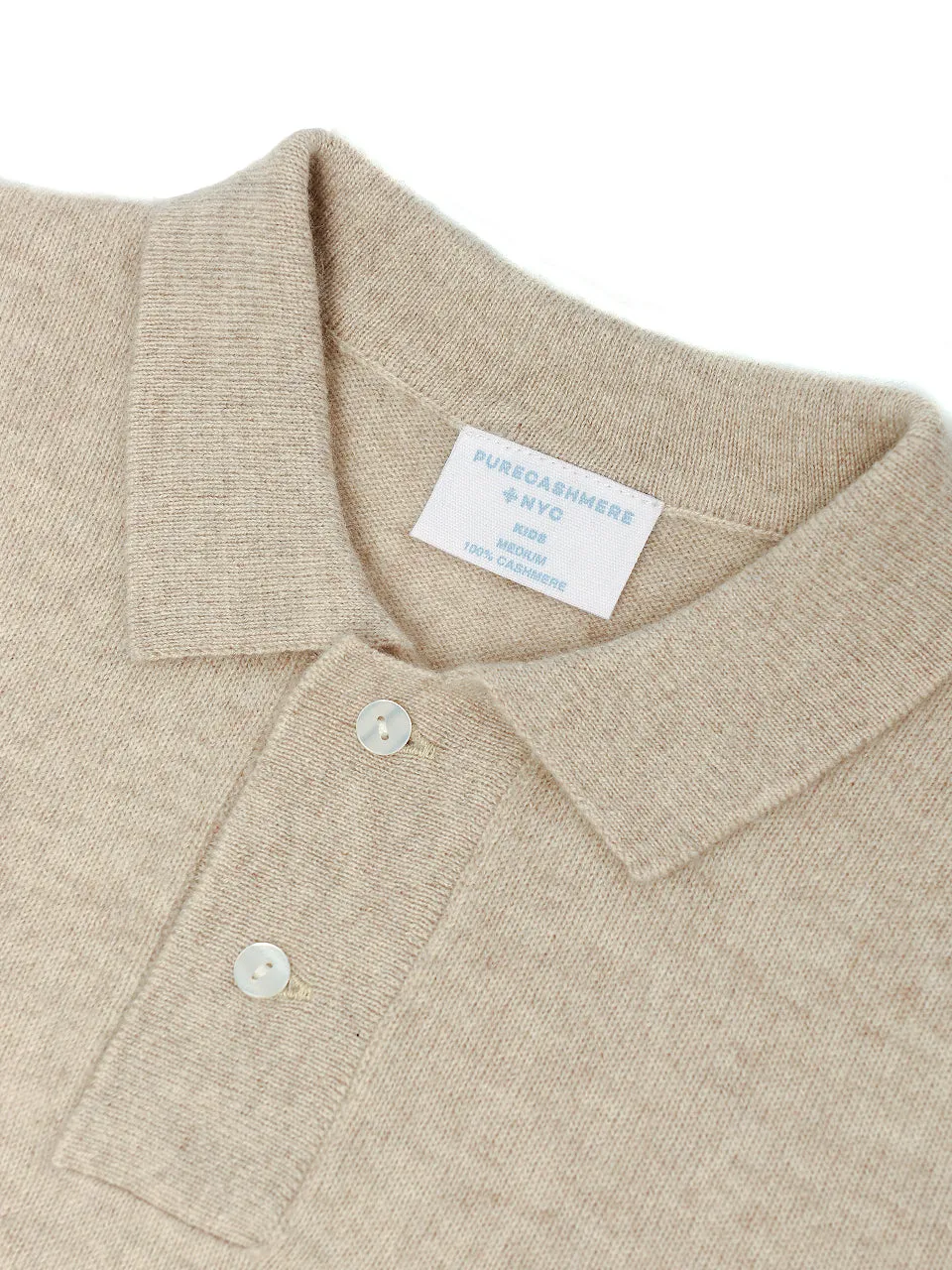 Kids Polo Sweater_Oatmeal