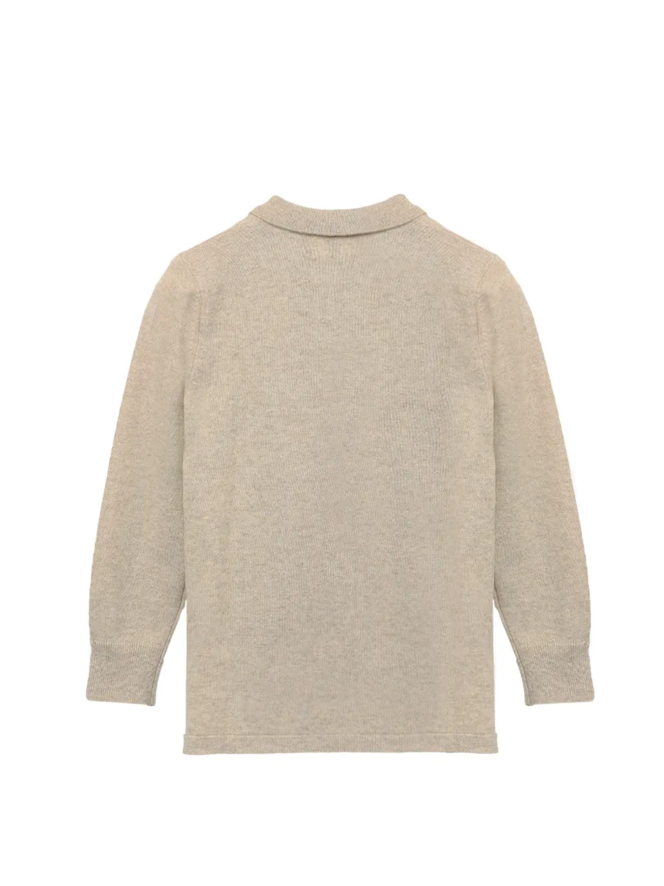 Kids Polo Sweater_Oatmeal