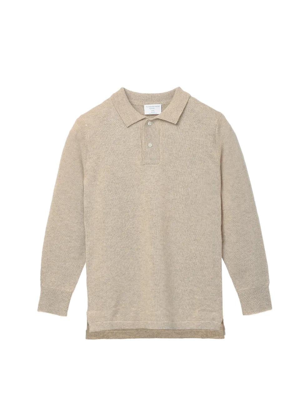 Kids Polo Sweater_Oatmeal