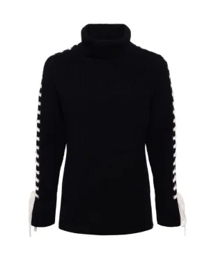 L'Agence Nola Lace Up Turtleneck