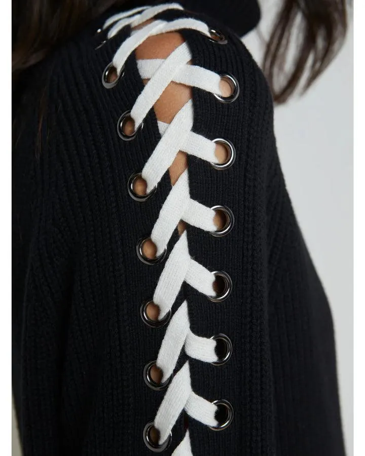 L'Agence Nola Lace Up Turtleneck