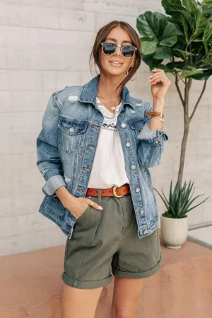 Laura Distressed Denim Jacket