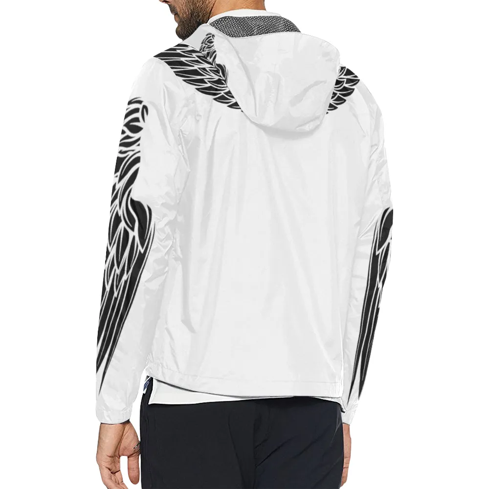 LCC WINGZ WHITE All Over Print Windbreaker for Unisex